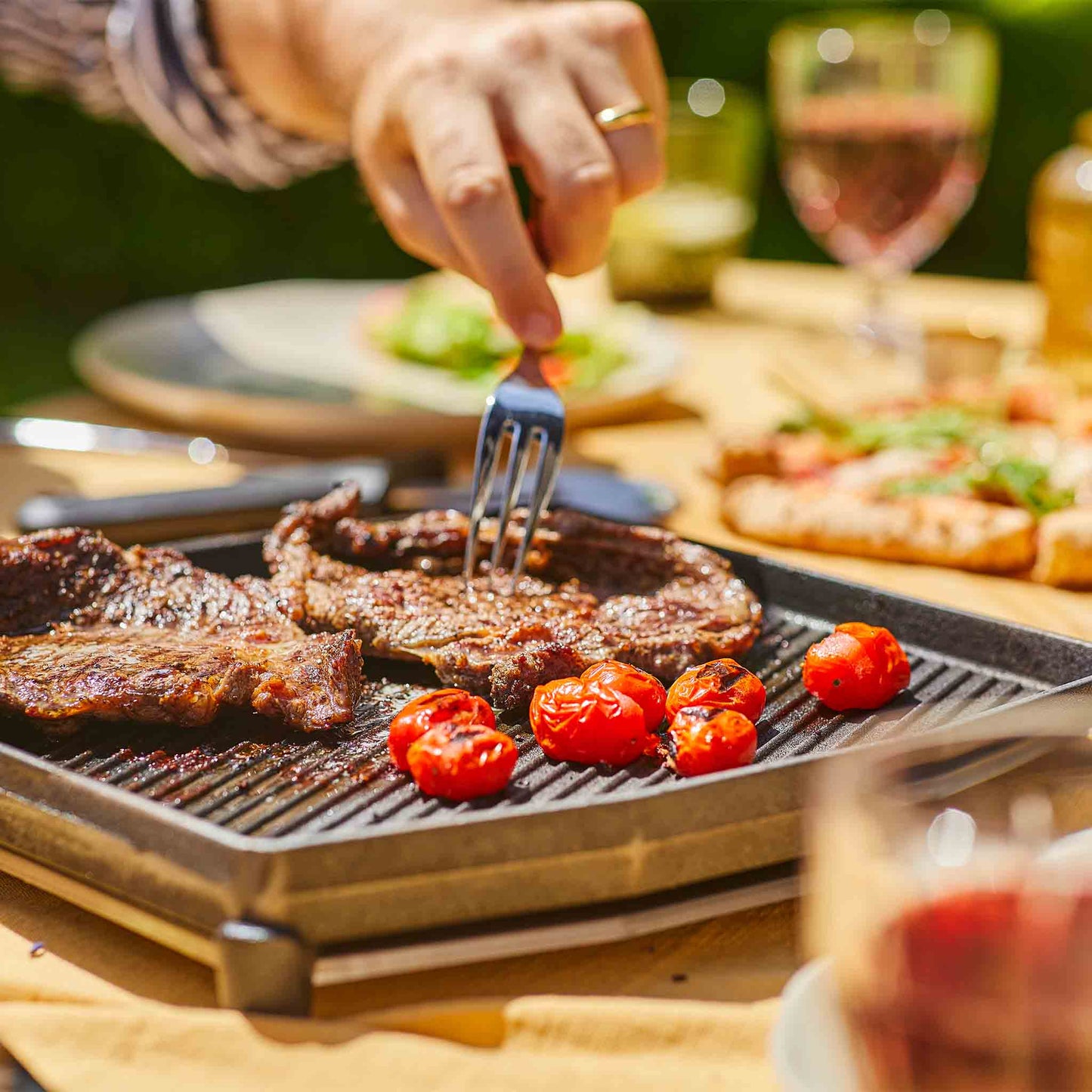 Ooni Dual-Sided Grizzler Plate and Cast Iron Skillet Pan Bundle - Only on The Break Room