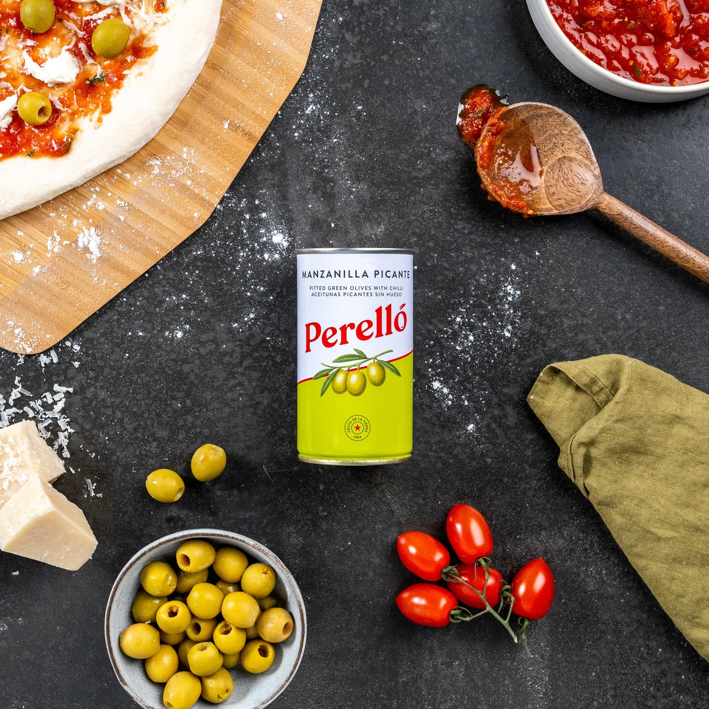 Perello Manzanilla Pitted Olives (350g) - Only on The Break Room