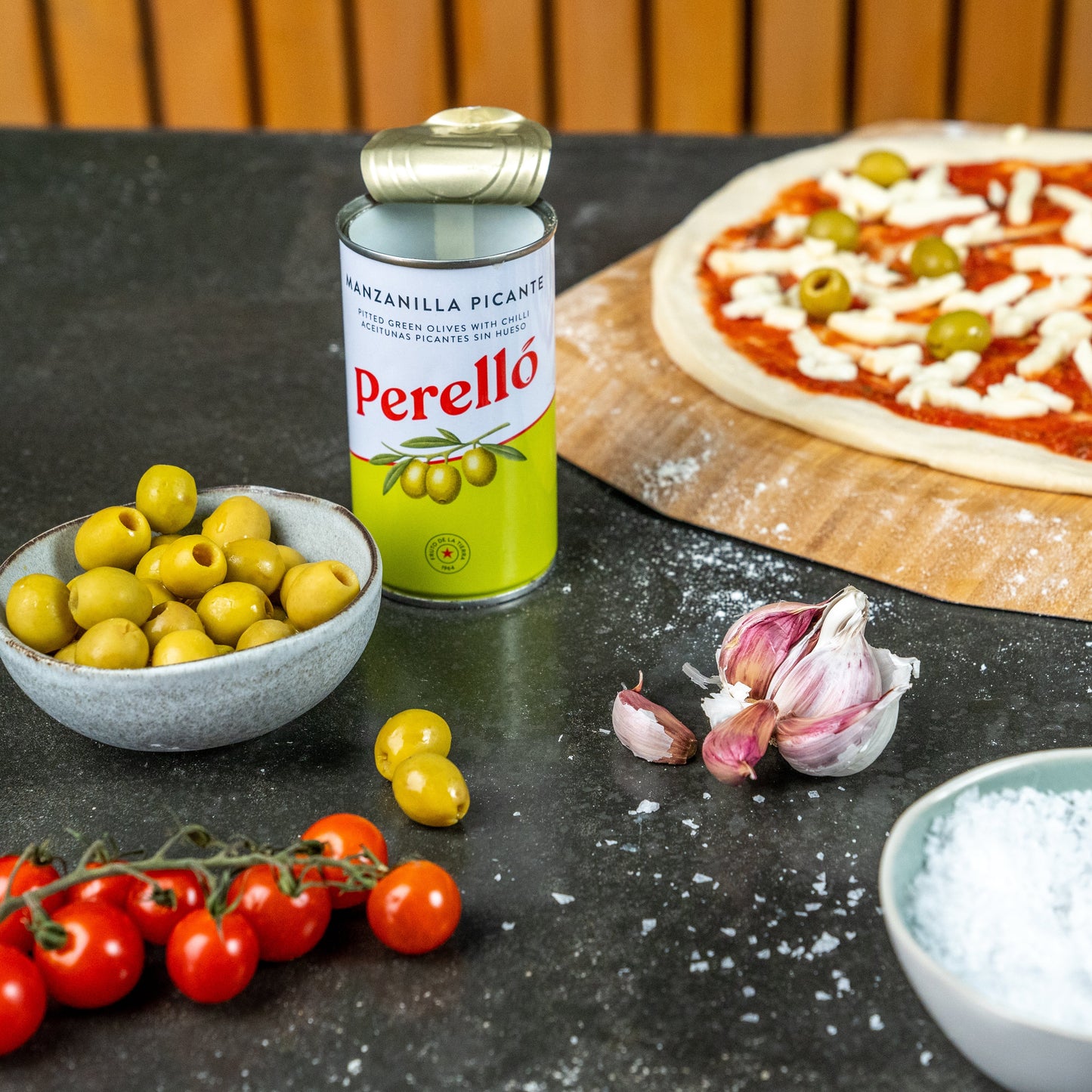 Perello Manzanilla Pitted Olives (350g) - Only on The Break Room