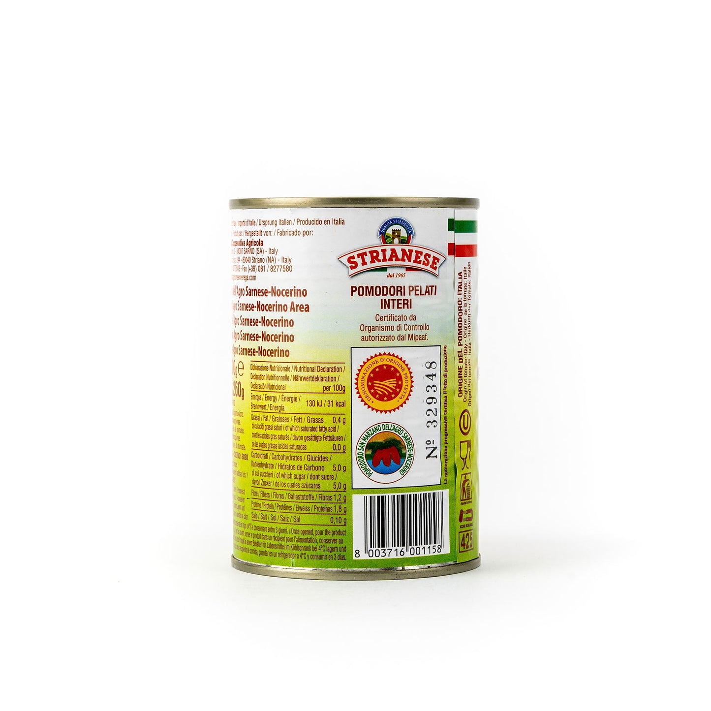 Strianese San Marzano Peeled Plum DOP (400g) - Only on The Break Room